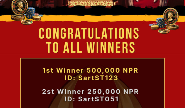 SART SLOT TOURNAMENT – CONGRATULATIONS TO ALL THE WINNERS
